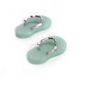 Latest Design Silver Jewelry Necklace Custom Lovely Green Slipper Meaningful Pendants